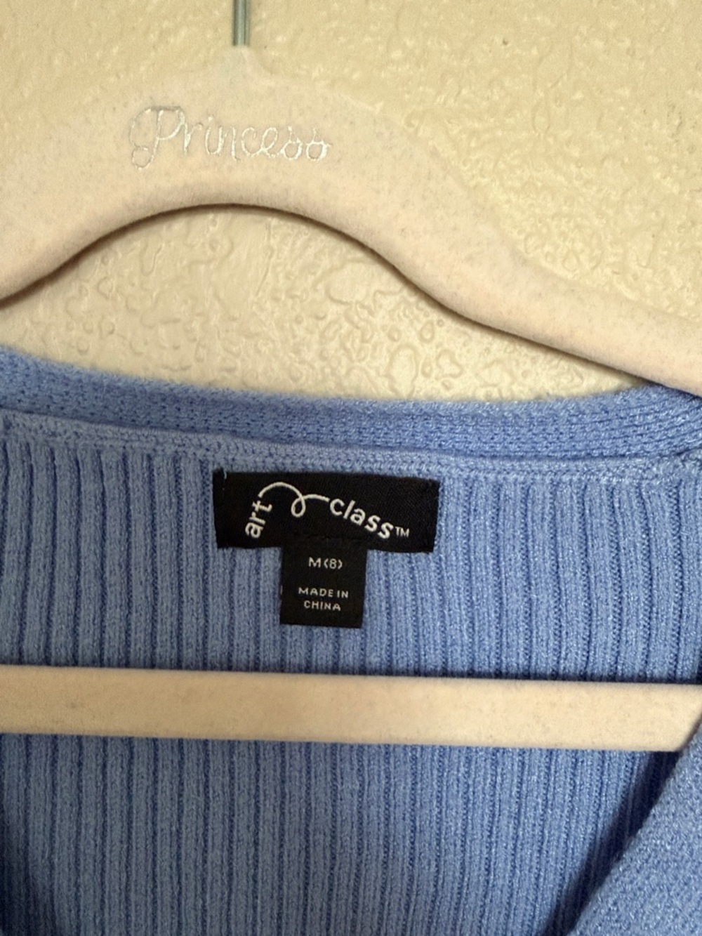 art class Light Blue Ribbed V-Neck Button Cardigan - Picture 2 of 6